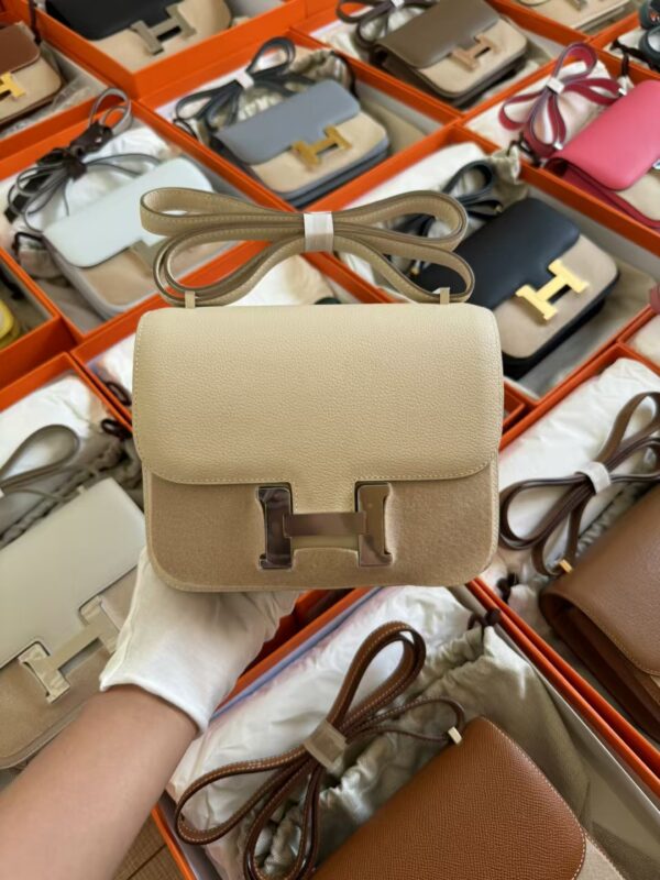 mmexport1729760204558-1 Sale Hermes Constance 19CM Evercolor Leather CK80 Gris Pearl Silver Hardware