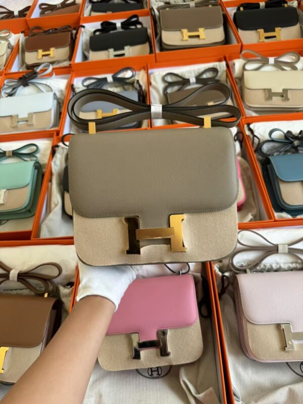 mmexport1729760230024-1 Hermes Constance Bag 24CM Epsom Leather M8 Gris Asphalt Gold Hardware