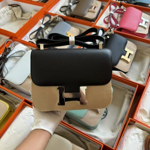 Hermes Constance 24 Images Epsom Leather CK89 Noir Silver Hardware