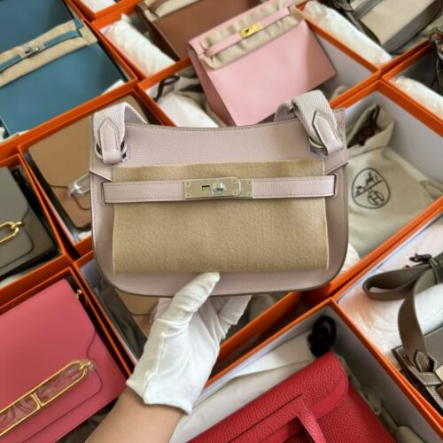 Hermes Jypsiere Mini 23CM Swift Leather 09 Mauve Pale Silver Hardware