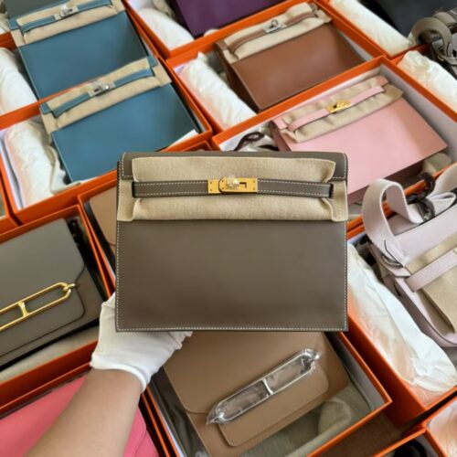 USA Washington Hermes Kelly Danse 22CM Swift Leather CC18 Etoupe Gold Hardware