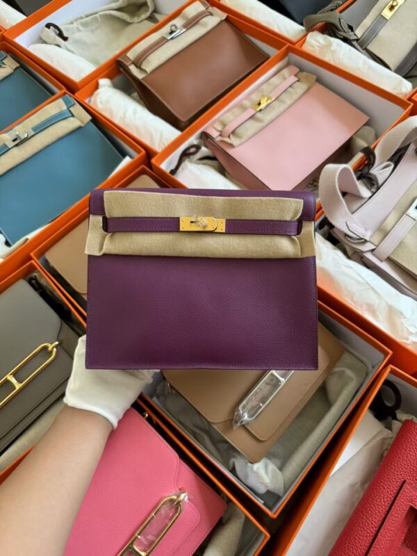 mmexport1729848085936-1 Hermes Kelly Danse 22 Images P9 Anemone Evercolor Leather Gold Hardware