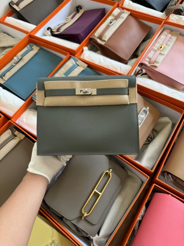 mmexport1729848101900-1 Hermes Kelly Danse 22 Price Evercolor Leather CK63 Vert Amande Silver Hardware