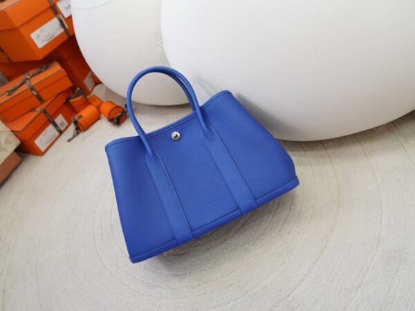 mmexport1730711250974-1 UAE Dubai Hermes Garden Party 30CM Negonda Leather 71 Bleu France Silver Hardware