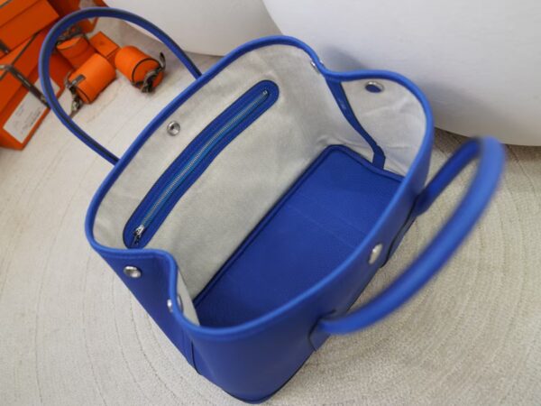 mmexport1730711263872 UAE Dubai Hermes Garden Party 30CM Negonda Leather 71 Bleu France Silver Hardware