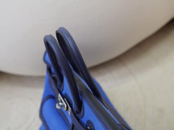 mmexport1730880457918 Hermes Birkin Cargo 25CM Canvas Blue France / Leather Blue Navy Silver Hardware