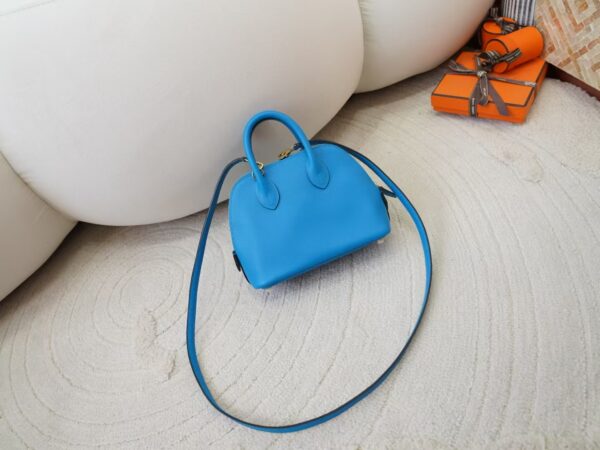 mmexport1730966367360-1 USA Los Angeles Hermes Bolide Mini 18CM Evercolor Leather 0F Blue Frida Gold Hardware