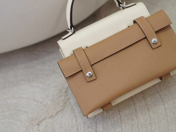 mmexport1731058010199 Hermes Kelly Doll Picto Clutch I2 Nata Epsom Leather Silver Hardware