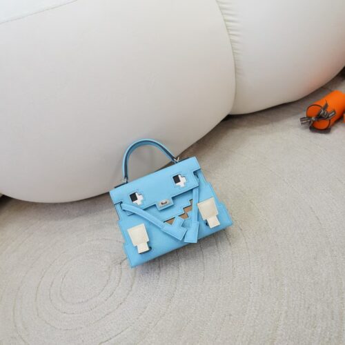 Australia Sydney Hermes Kelly Doll Picto Epsom Leather 7N Celeste Silver Hardware