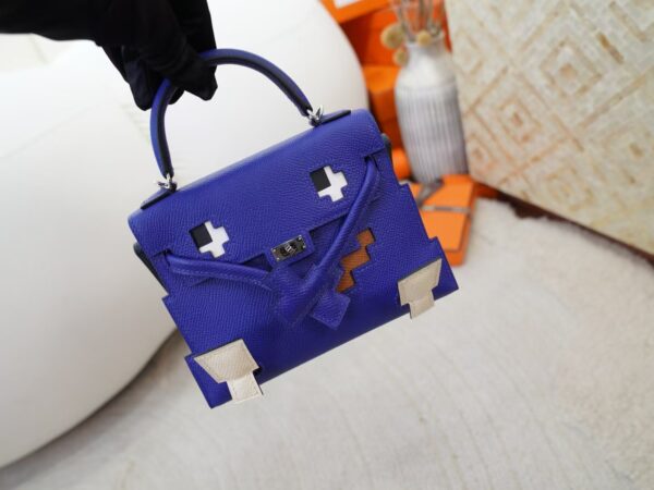 mmexport1731059682623 Hermes Kelly Doll Picto Epsom Leather O8 Blue Royal Silver Hardware