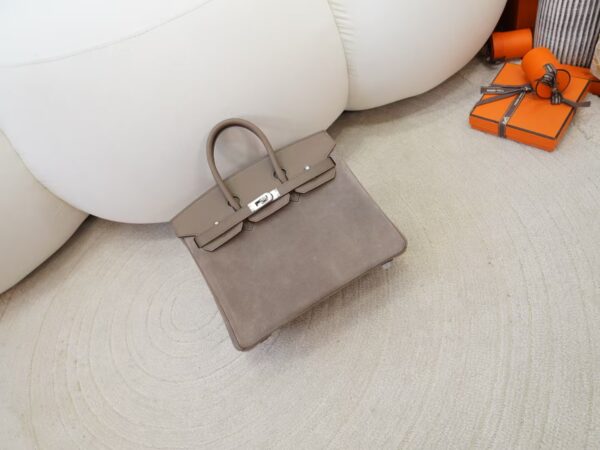 mmexport1731060316375-1 Canada Toronto Hermes Birkin 25CM Grizzly Leather CK18 Etoupe Silver Hardware