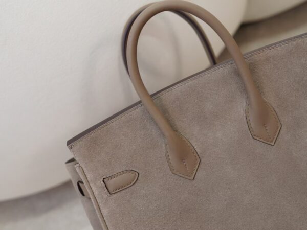 mmexport1731060320149 Canada Toronto Hermes Birkin 25CM Grizzly Leather CK18 Etoupe Silver Hardware