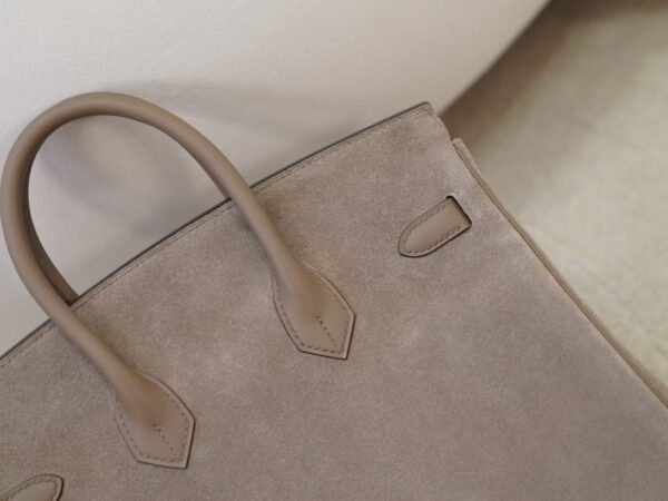 mmexport1731060323846 Canada Toronto Hermes Birkin 25CM Grizzly Leather CK18 Etoupe Silver Hardware