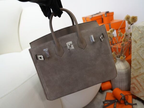 mmexport1731060327476 Canada Toronto Hermes Birkin 25CM Grizzly Leather CK18 Etoupe Silver Hardware