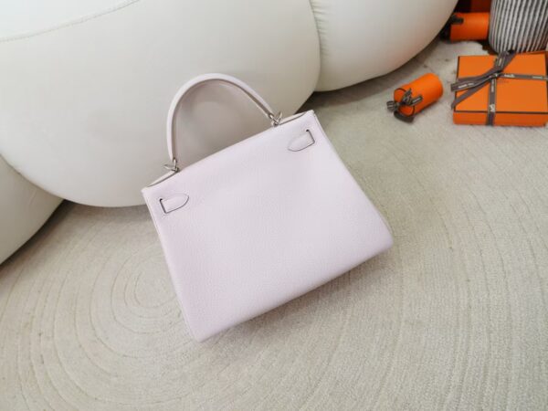 mmexport1731482927519 Women’s Tote Bag Kelly 28CM Clemence Leather 09 Mauve Pale Silver Hardware