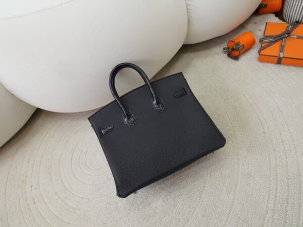 mmexport1731483360972 Luxury Bag Birkin Touch 25CM Togo / Matte Alligator Crocodile CK89 Noir Silver Hardware