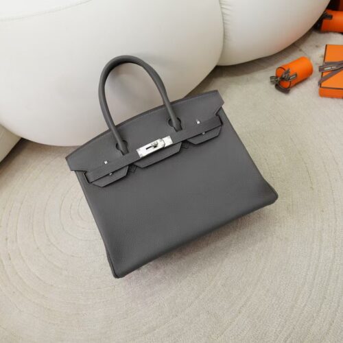 USA Los Angeles Birkin 30CM Togo Leather H0 Gris Misty Silver Hardware
