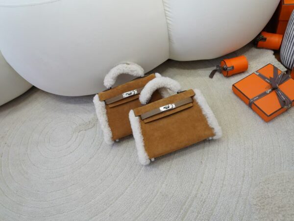 mmexport1731924446047-1 2024 Winter Teddy Mini Kelly CK37 Gold Suede / Swift Leather Silver Hardware