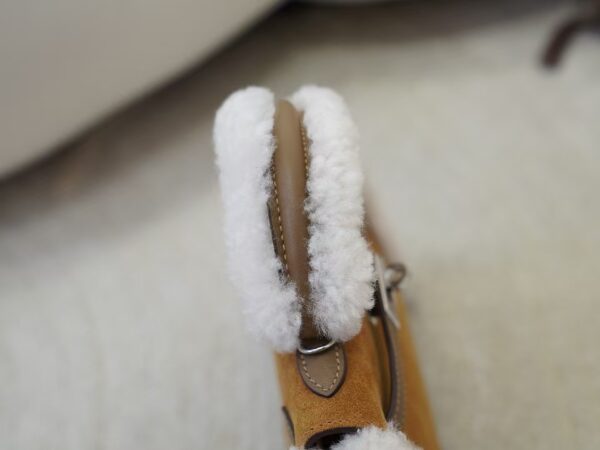 mmexport1731924453344 2024 Winter Teddy Mini Kelly CK37 Gold Suede / Swift Leather Silver Hardware