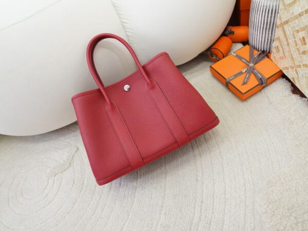 mmexport1732175836219-1-1 Women’s Tote Bag Garden Party 30CM Negonda Leather K1 Rouge Grenade Silver Hardware