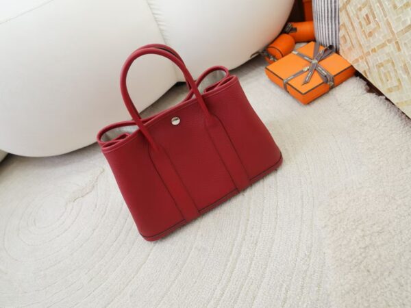mmexport1732175838137 Women’s Tote Bag Garden Party 30CM Negonda Leather K1 Rouge Grenade Silver Hardware