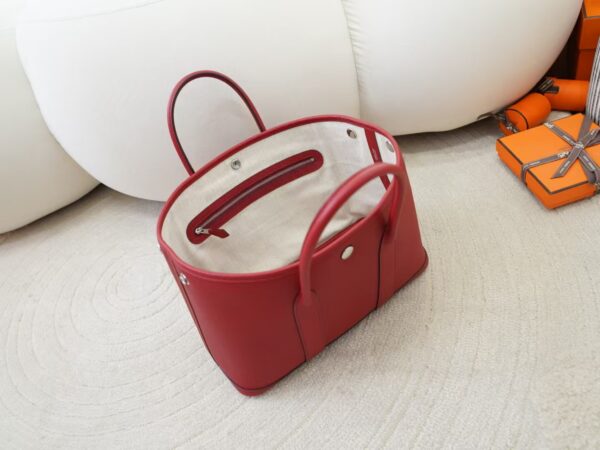 mmexport1732175849780 Women’s Tote Bag Garden Party 30CM Negonda Leather K1 Rouge Grenade Silver Hardware