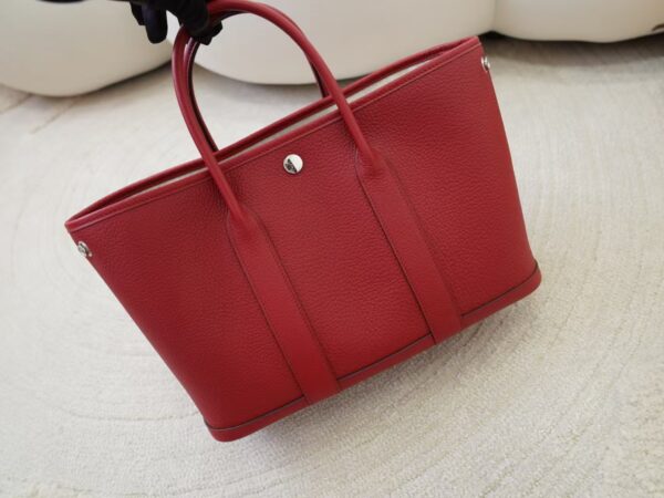 mmexport1732175851725 Women’s Tote Bag Garden Party 30CM Negonda Leather K1 Rouge Grenade Silver Hardware