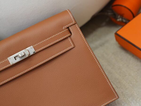 mmexport1732176105787 Full Handmade Kelly Danse 22CM CK37 Gold Evercolor Leather Silver Hardware