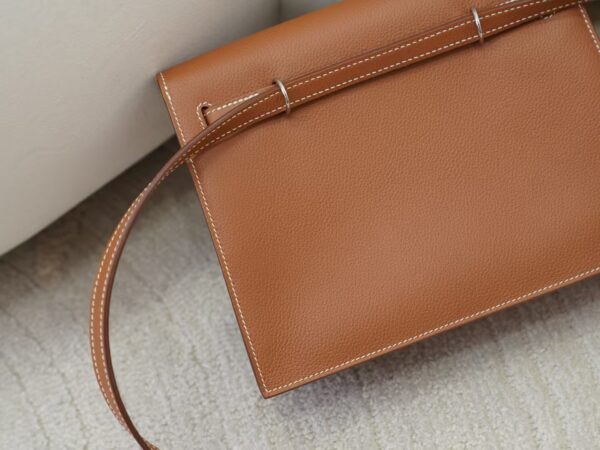 mmexport1732176128451 Full Handmade Kelly Danse 22CM CK37 Gold Evercolor Leather Silver Hardware
