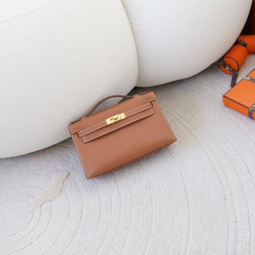 UK London Kelly Pochette 22CM CC37 Gold Swift Leather Gold Hardware