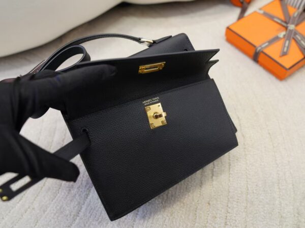 mmexport1732866015930 Women’s Shoulder Bag Kelly Desordre 20CM Epsom Leather CC89 Noir Gold Hardware