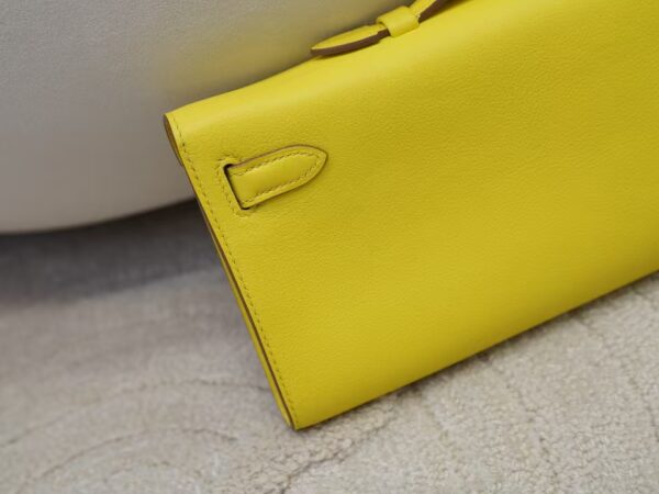 mmexport1733212833425 Luxury 9R Lime Swift Leather Kelly Cut 31CM Evening Clutch Bag Gold Hardware
