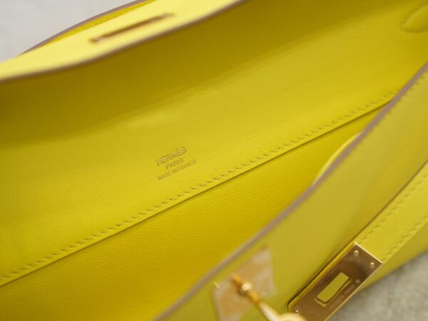 mmexport1733212842010 Luxury 9R Lime Swift Leather Kelly Cut 31CM Evening Clutch Bag Gold Hardware
