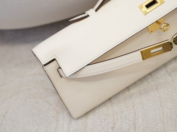 mmexport1733212865434 Women’s Clutch Bag Kelly Cut 31CM Swift Leather I2 Nata Gold Hardware
