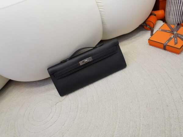 mmexport1733212895096 Full Handmade Kelly Cut 31CM Swift Leather CK89 Noir Silver Hardware