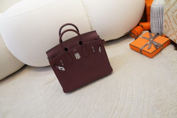 mmexport1733389485375 Canada Toronto Birkin 25CM Togo Leather CK55 Rouge H Silver Hardware