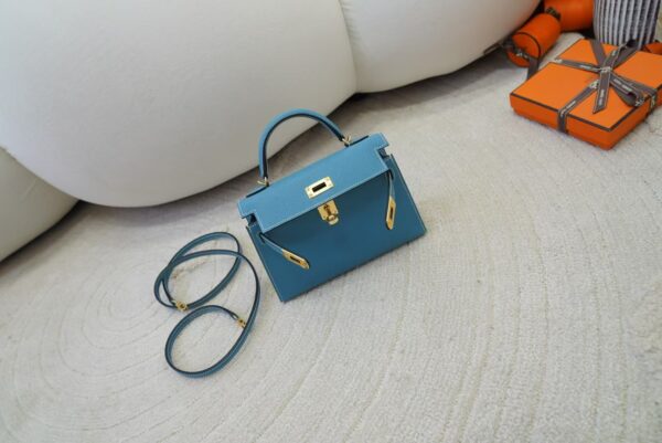 mmexport1733389740534 USA Mini Kelly 19CM Epsom Leather D2 Blue Jean Gold Hardware
