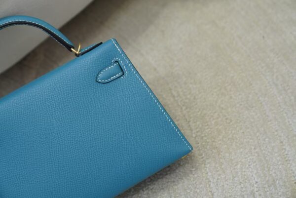 mmexport1733389742209 USA Mini Kelly 19CM Epsom Leather D2 Blue Jean Gold Hardware
