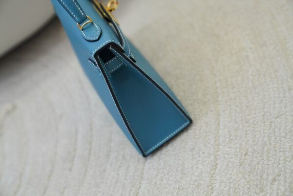 mmexport1733389745543 USA Mini Kelly 19CM Epsom Leather D2 Blue Jean Gold Hardware
