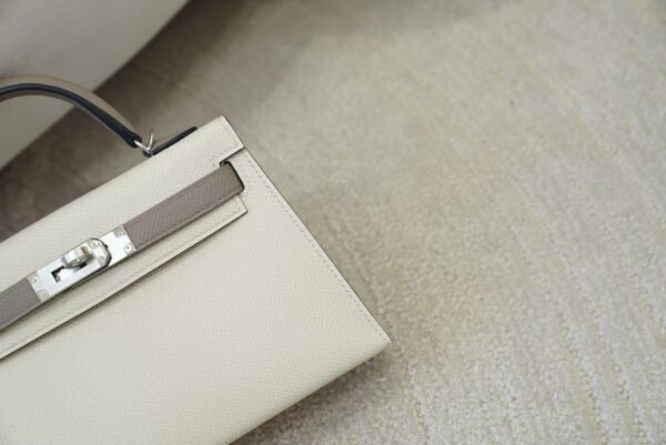 mmexport1733389924434 Special Order Mini Kelly 19CM Epsom I2 Nata / M8 Gris Asphalt Silver Hardware
