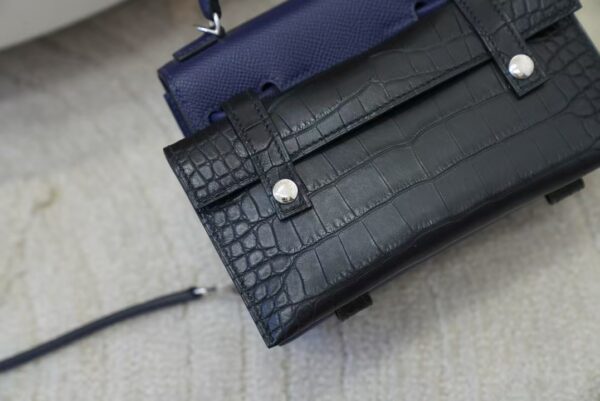 mmexport1733390085767 New Kelly Doll Picto 73 Blue Saphir / 09 Mauve Pale / 37 Gold Epsom Leather Silver Hardware