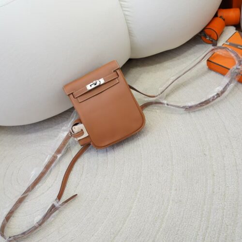 USA New York Kelly Jump Backpack CK37 Gold Swift Leather Silver Hardware