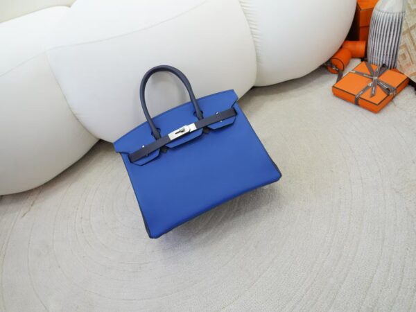 mmexport1733907291277 Special Order Birkin 30CM Evercolor Leather Blue France / Blue Nuit / Blue De Nord Brush Silver Hardware