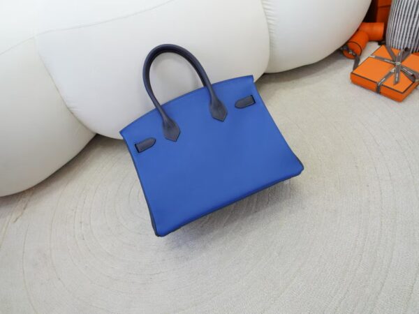 mmexport1733907295218 Special Order Birkin 30CM Evercolor Leather Blue France / Blue Nuit / Blue De Nord Brush Silver Hardware
