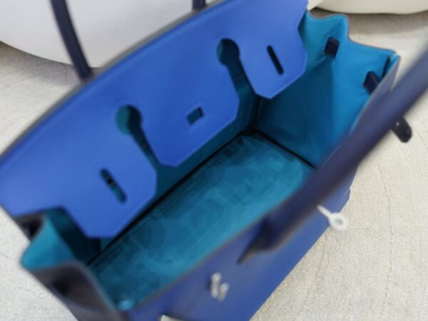 mmexport1733907304405 Special Order Birkin 30CM Evercolor Leather Blue France / Blue Nuit / Blue De Nord Brush Silver Hardware