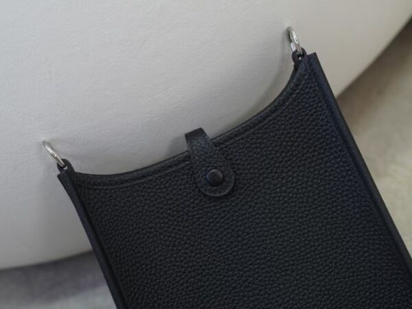 mmexport1733994054745 Hermes Bag Images Evelyne Mini 16CM Clemence Leather CK89 Noir Silver Hardware