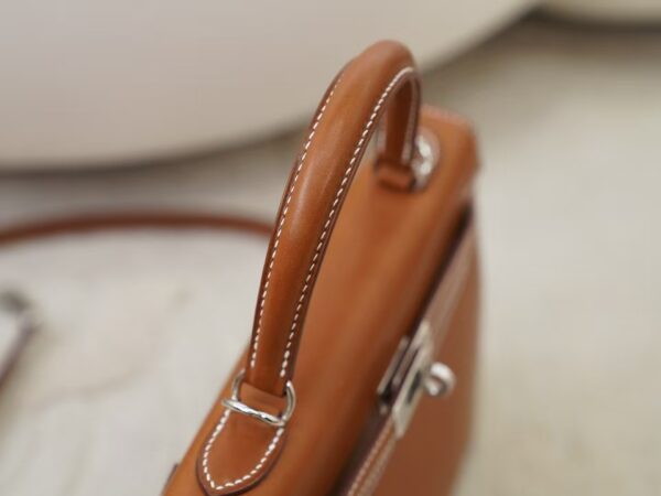 mmexport1734075596901 Australia Sydney Hermes Kelly 25CM Barenia Leather CK34 Fauve Silver Hardware