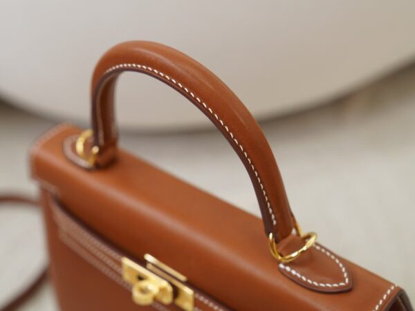 mmexport1734075634807 New Arrival Hermes Barenia Leather CC34 Fauve Kelly 25CM Gold Hardware