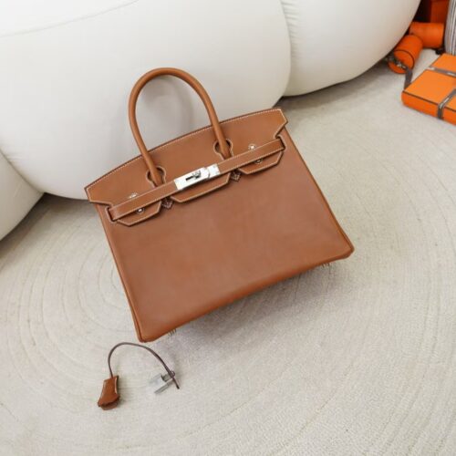 Canada Toronto Birkin 30CM Barenia Leather CK34 Fauve Silver Hardware