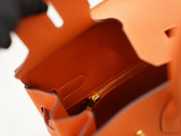 mmexport1734075695914 Luxury Handbag Birkin 30CM Togo Leather CC93 Orange Gold Hardware